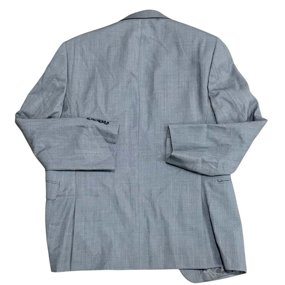 Calvin Klein Macy's Men's Gray Textured Two-Button Suit Jacket Blazer Sz 42 - Picture 4 of 8